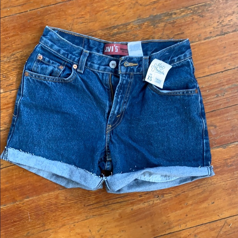 Mint threads Hercules high waisted denim shorts